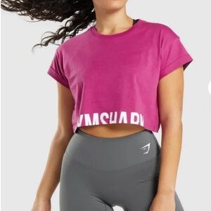 GymShark Bright Pink Crop Top - Womens Small